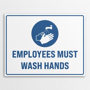 Printable Employees Must Wash Hands - Il 300x300.4905198836 R90z