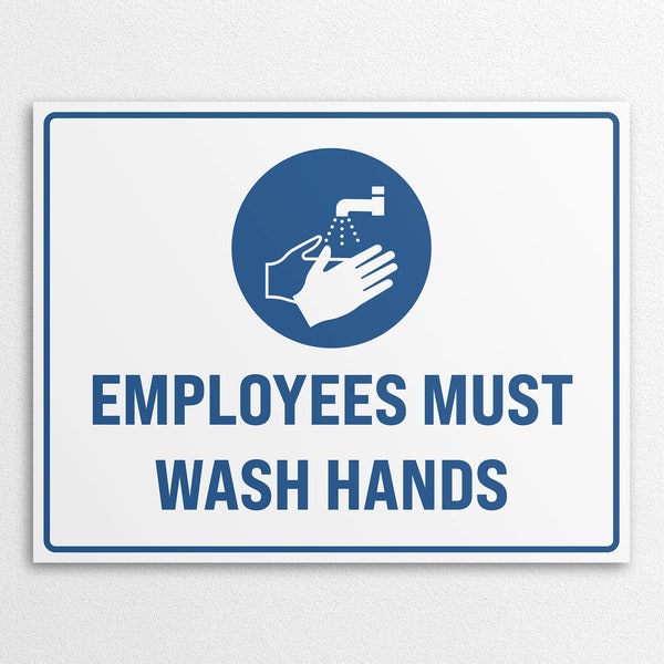 Employees Must Wash Hands Sign - Etsy