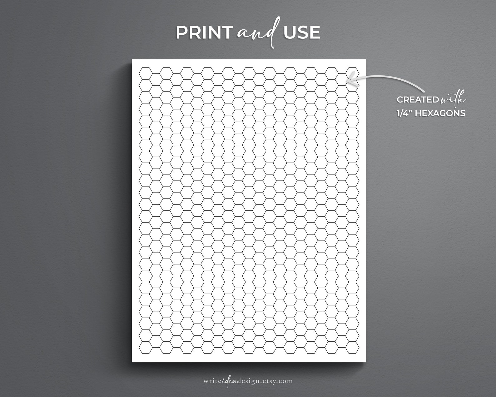 Printable Organic Chemistry Paper. Hexagon Paper. Hexagon Grid - Etsy