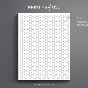 Printable Organic Chemistry Paper. Hexagon Paper. Hexagon Grid Paper ...