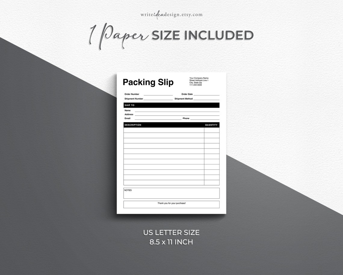 Packing Slip Example.pdf Editable Packing Slip Template: PDF, Google Docs, Word (8.5x11 US ...