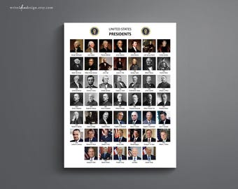 Hoja imprimible sobre los presidentes de Estados Unidos: Historia estadounidense (actualizada para 2025) (PDF)