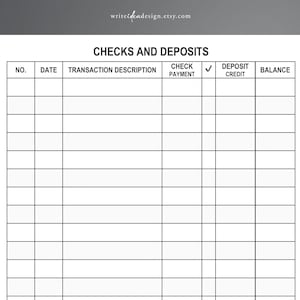 Printable Large Print Checkbook Register. Large Print Check Register. PDF Format. US Letter Size.
