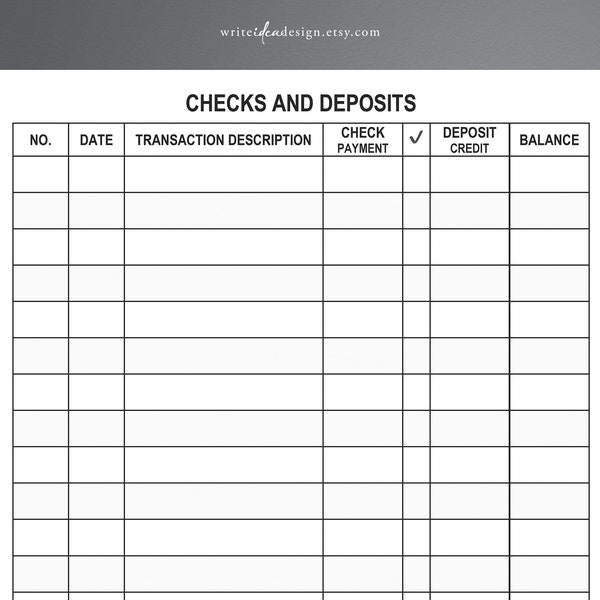 Printable Large Print Checkbook Register. Large Print Check Register. PDF Format. US Letter Size.