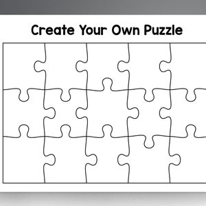 Create Your Own Puzzle Worksheets. Custom Puzzle Design. Printable Jigsaw Puzzle for Kids