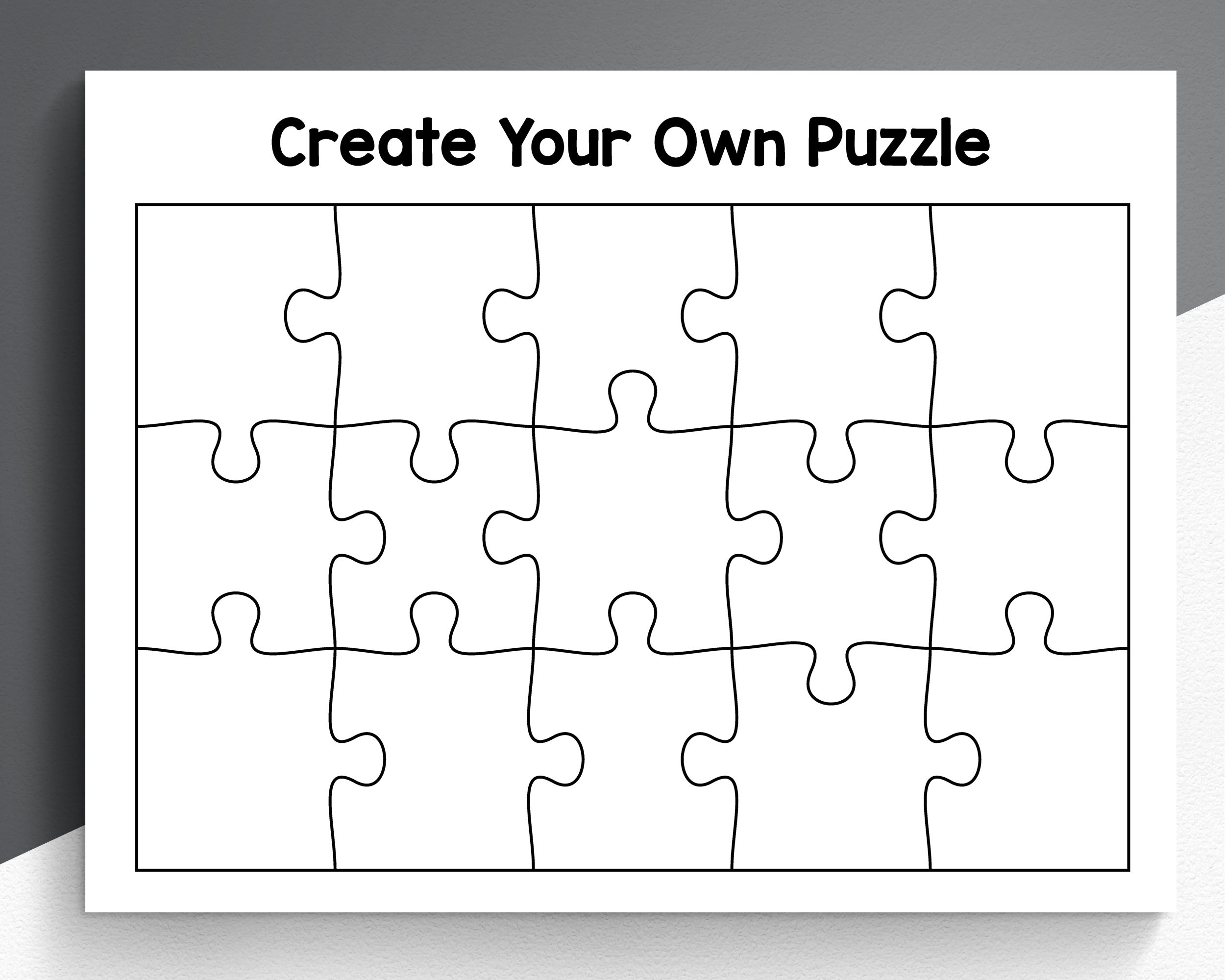 Blank Puzzle with 24 Pieces, Each Piece is Unique, Blank Wooden Jigsaw  Puzzles with Puzzle Tray for Crafts & DIY, Make Your Own Puzzle 11.7x8.8  Inches