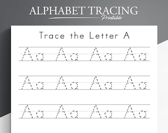 Alphabet Tracing. 26 Printable Trace the Alphabet. Handwriting Practice. Letter Tracing. Tracing Worksheets.