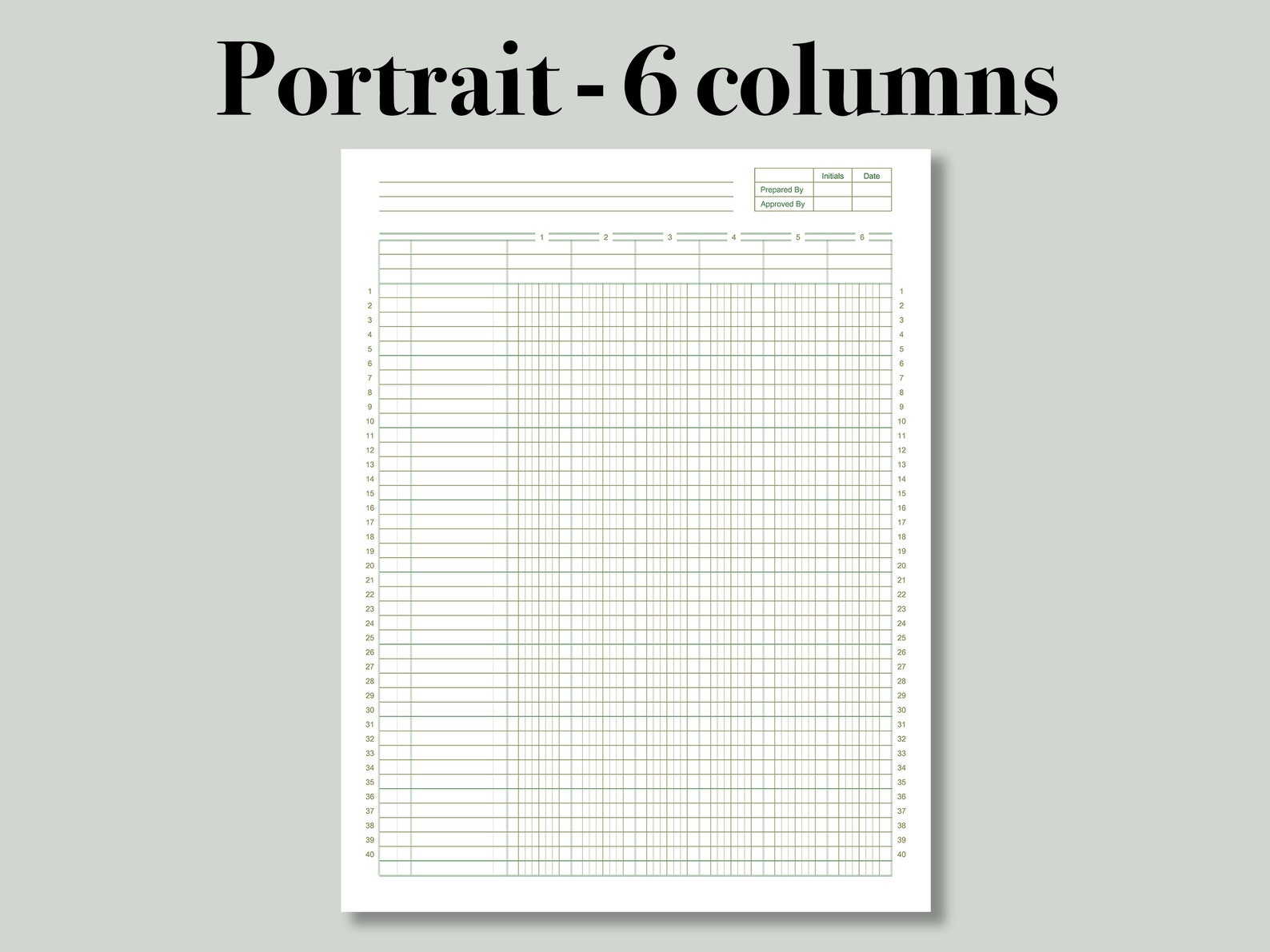 Printable Columnar Accounting Form Printable Forms Free Online