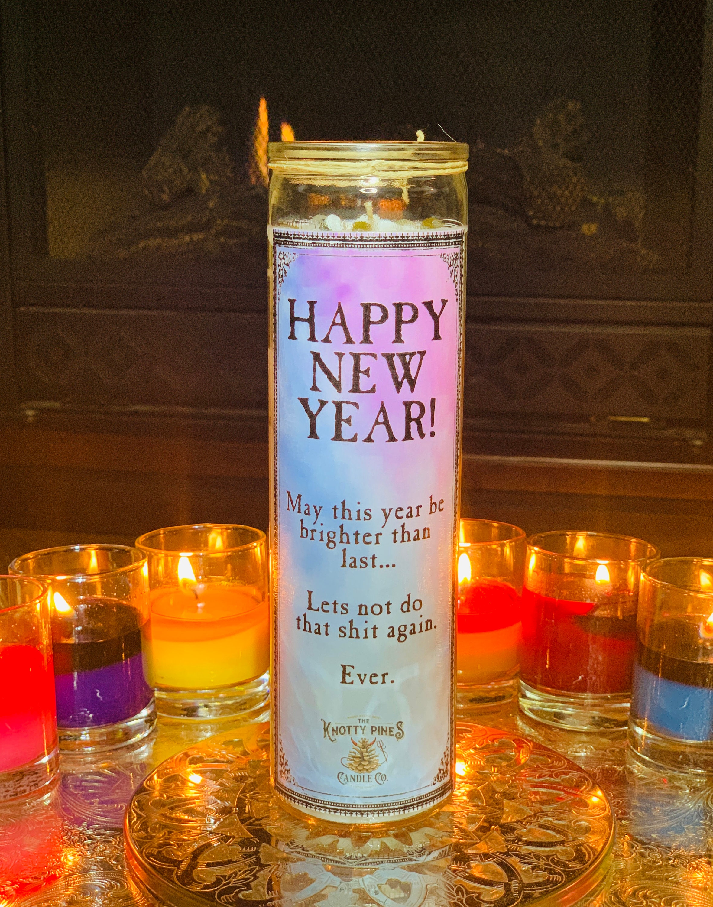 Happy New Year Candle Etsy