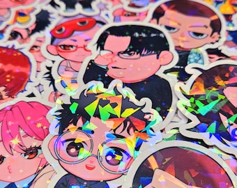 Pegatinas de personajes DDD - Calcomanías hechas a mano de 6,35 cm (2,5 pulgadas)