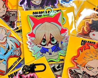 PREVENTA Llaveros acrílicos Gachi: Impresión a doble cara, 2,5 pulgadas