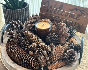 Easy Pinecone Centerpiece DIY [cheap, rustic, and beautiful] - Songbird