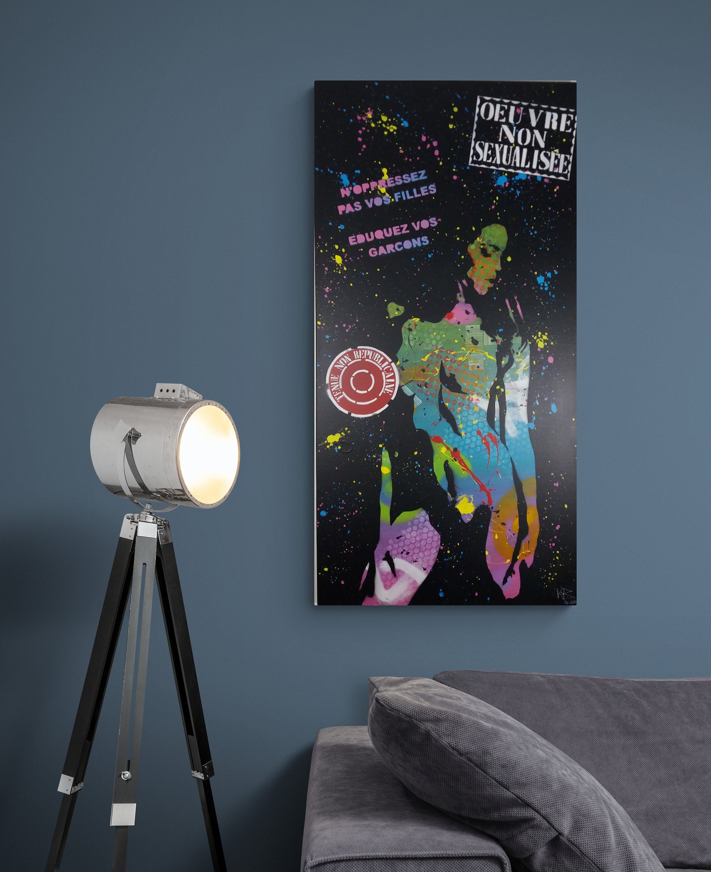 Tableau Acrylique Pop Art Femini Free Pièce Unique