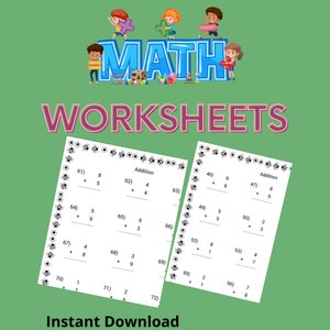 Addition, Subtraction, Multiplication and Division Worksheets with numbers 1 to 9. | A Total of 290 Practice Problems.