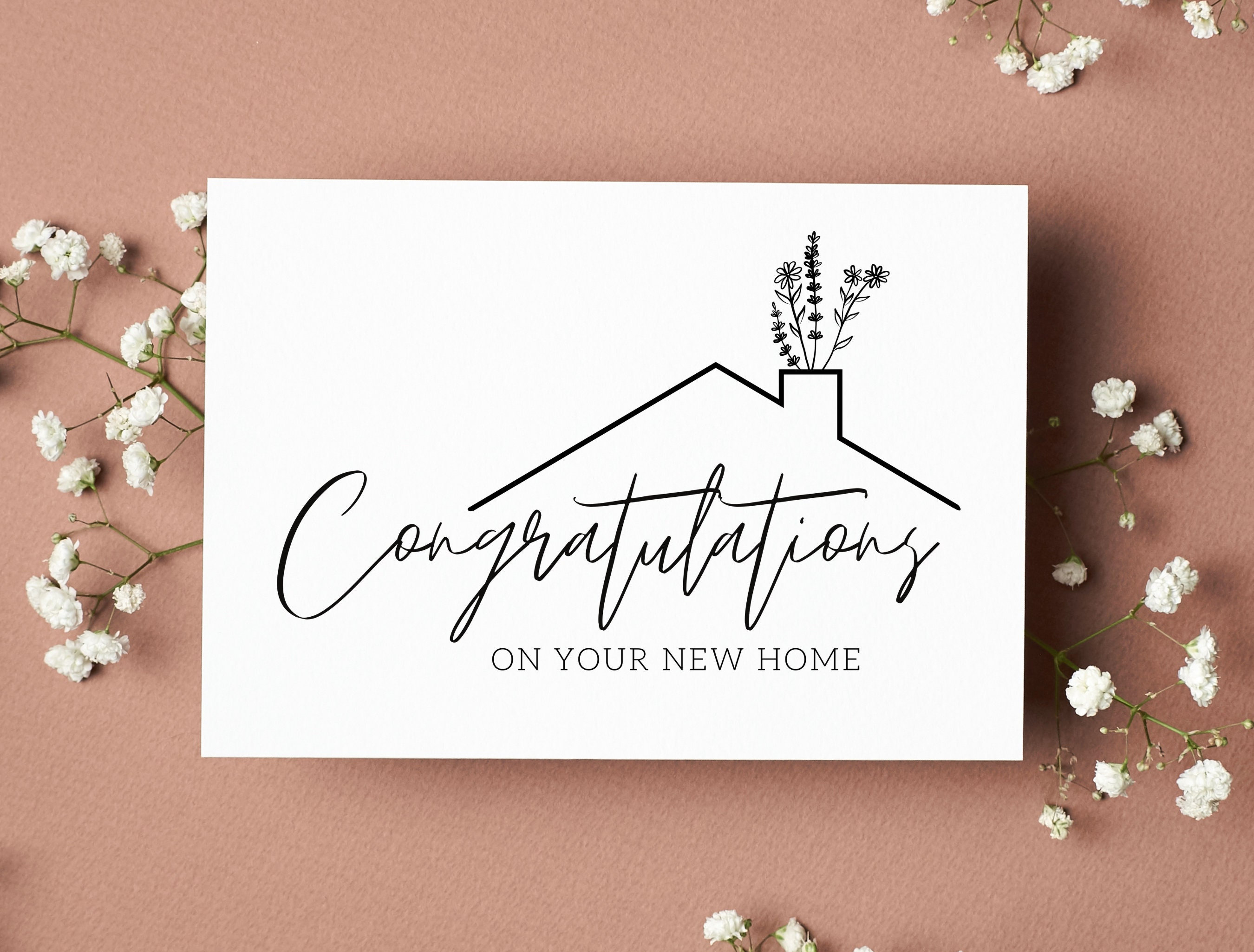 Congratulations on Your New Home Printable Card. Housewarming Card