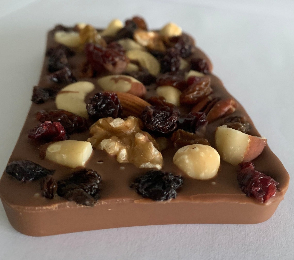 Fruit and Nut Fully Loaded Belgian Chocolate Slab Etsy