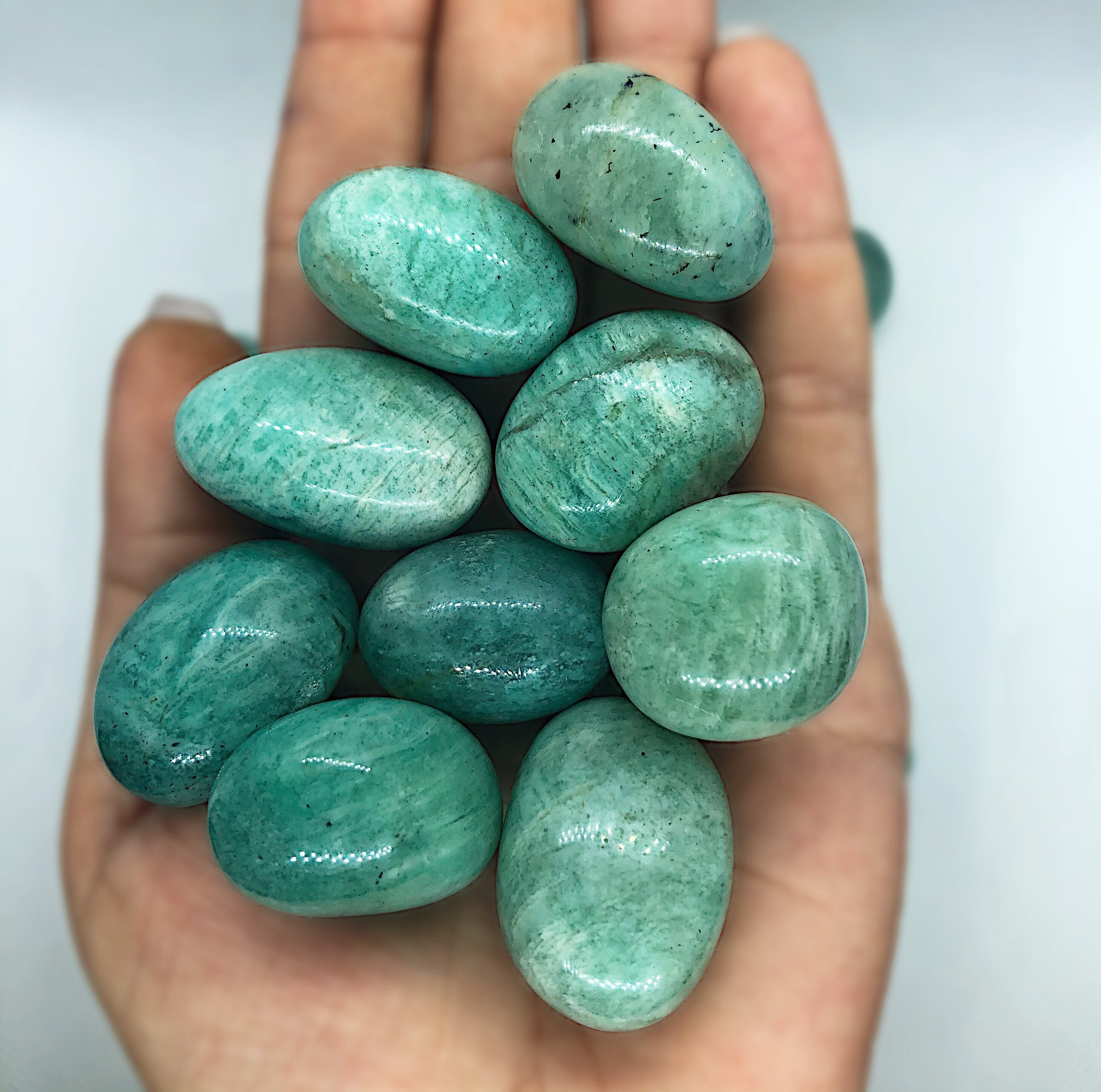 Natural Amazonite crystal tumbled stones Etsy