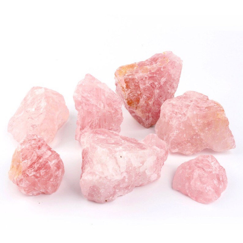 Natural Raw Rose Quartz Crystal Pieces Natural Raw Rose Quartz Crystal Pieces