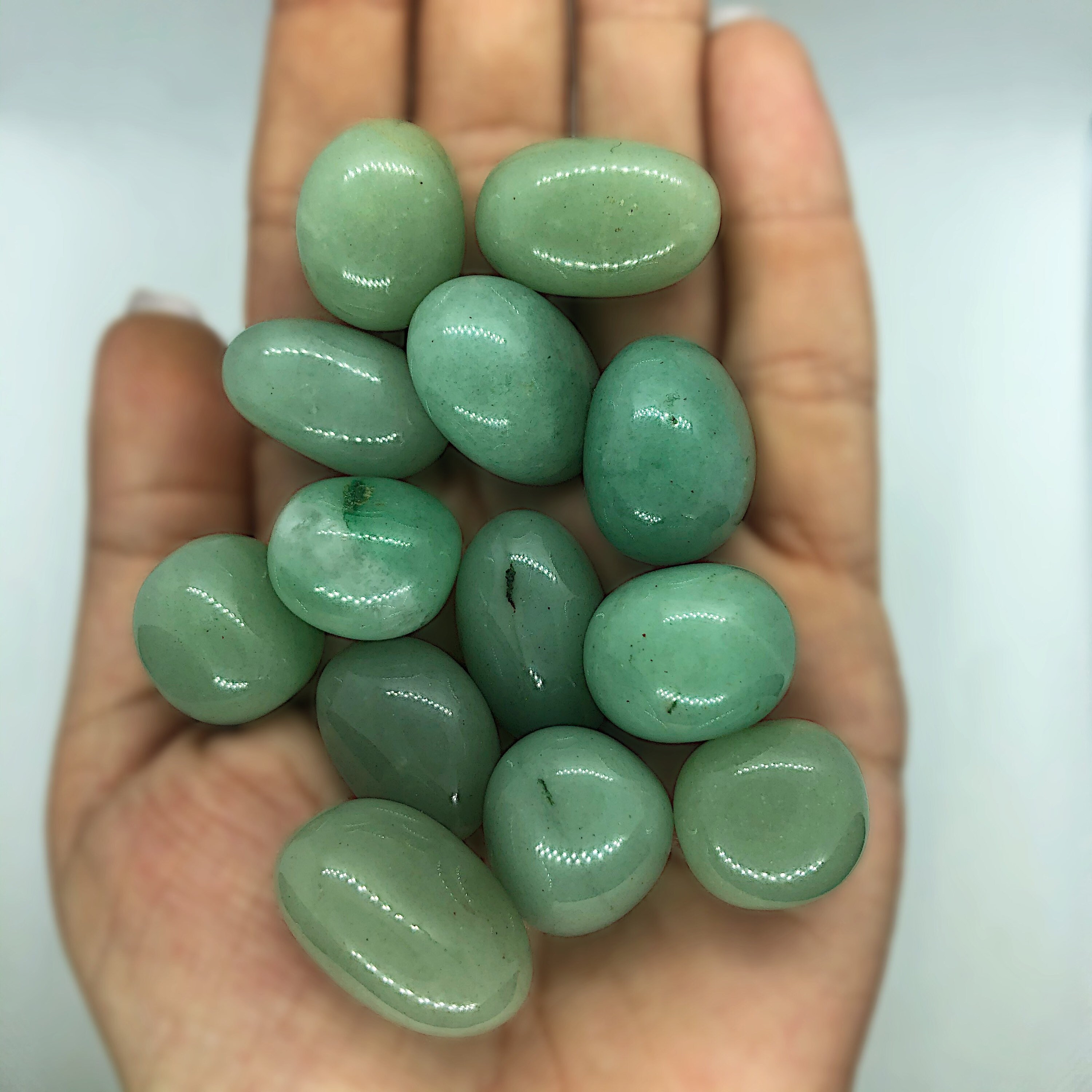 Natural Green Adventurine Crystal tumbled stones Etsy