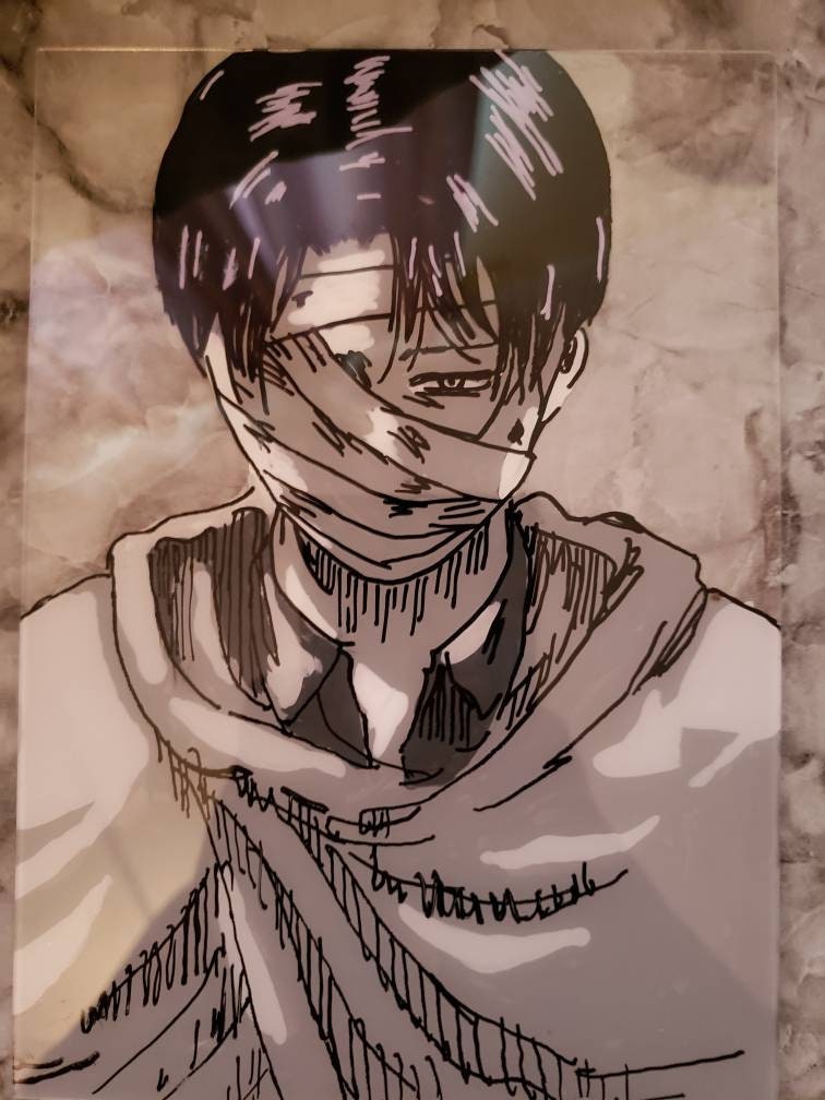 AOT Levi Glass Painting Etsy