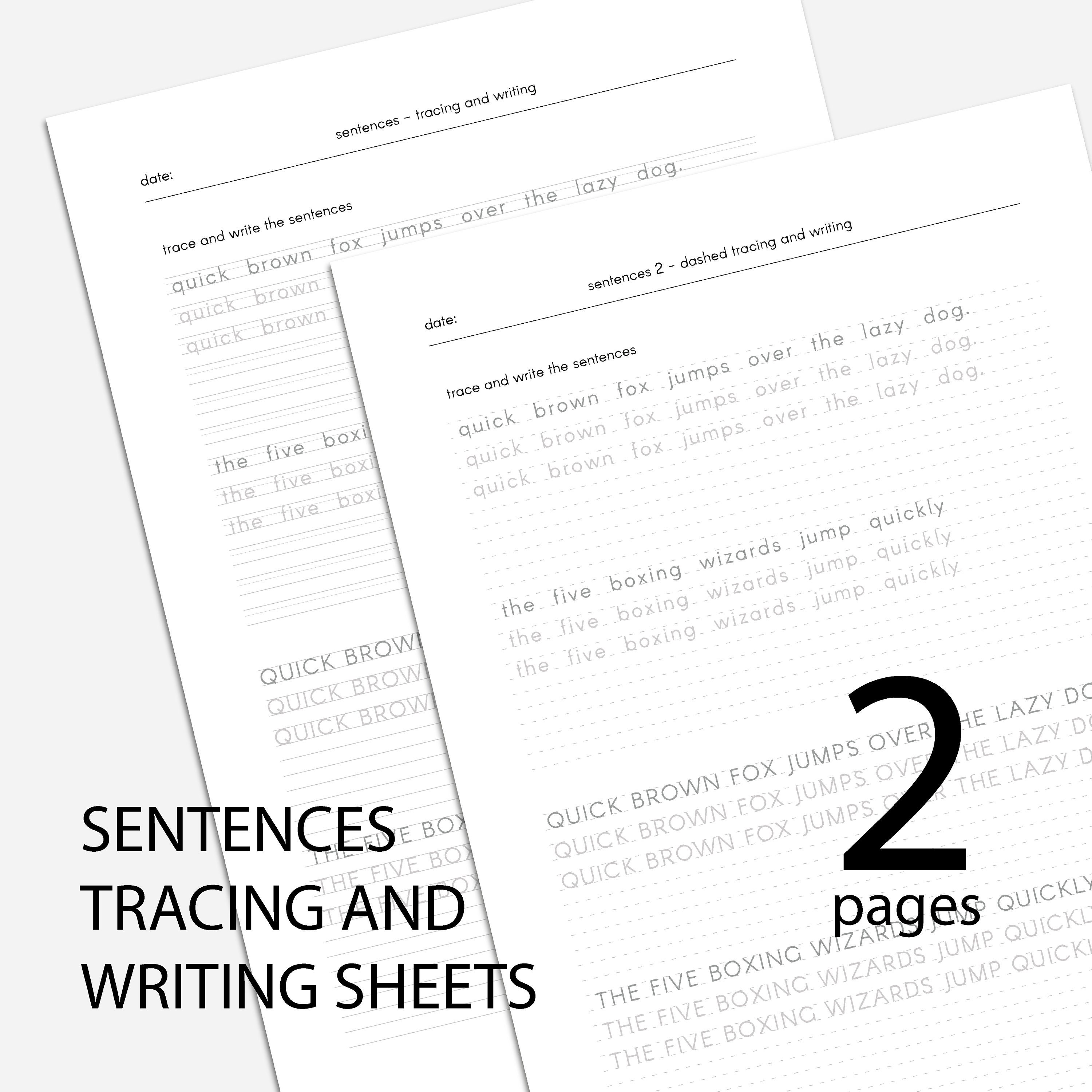 Printable Handwriting Worksheets 20 Pages Complete Guide to | Etsy