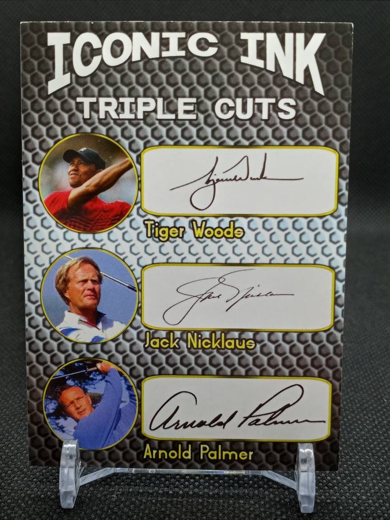 Tiger Woods Jack Nicklaus Arnold Palmer Iconic Ink Facsimile Etsy