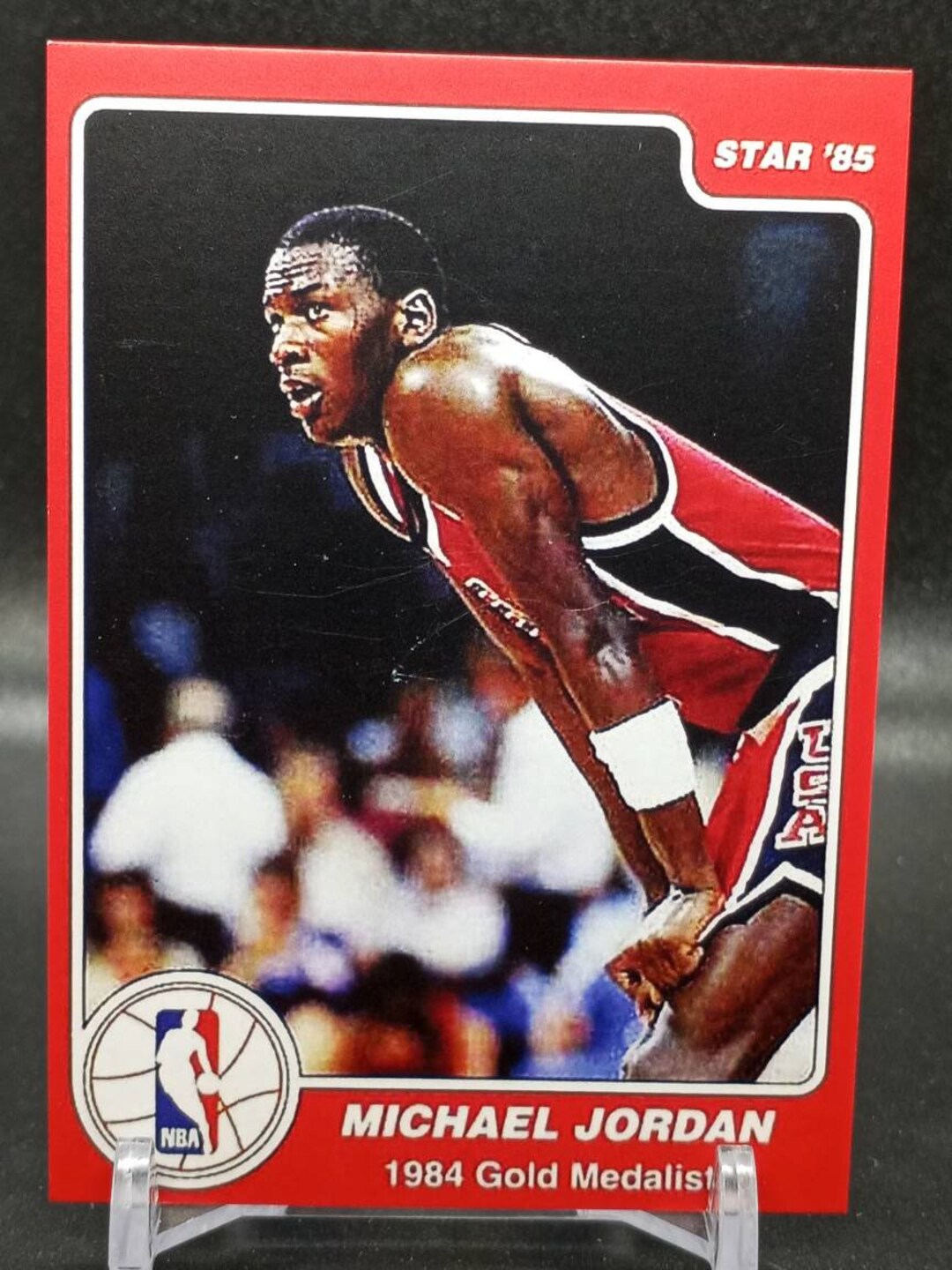 Michael Jordan Reprint Red Border Gold Medalist USA Olympic - Etsy