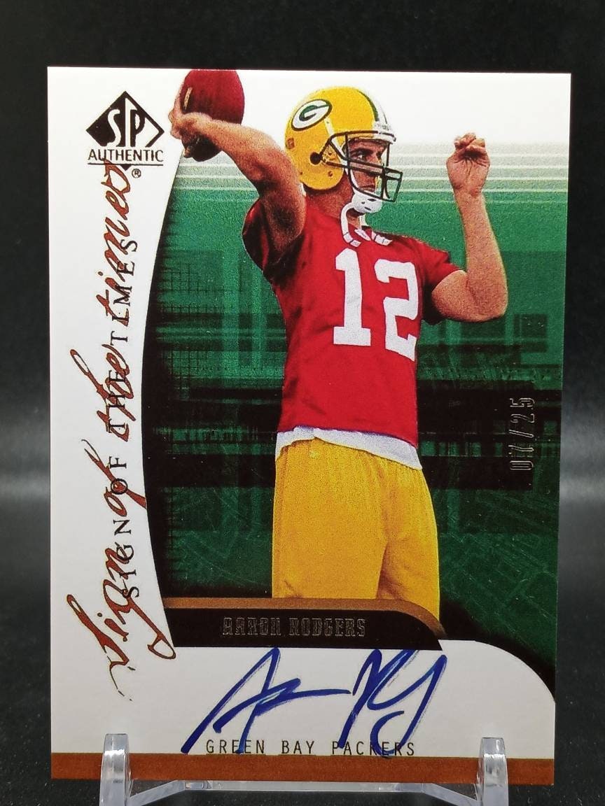 Aaron Rodgers Reprint Rookie Facsimile Printed Auto Green Bay - Etsy