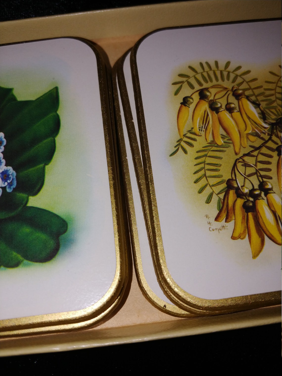 Vintage Jason Placemats Coasters Wild Flowers Cork Back Etsy France