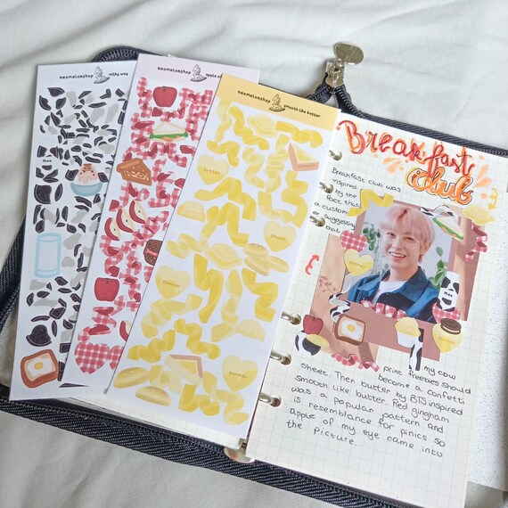 breakfast club collection confetti stickers for kpop polcos etsy ireland