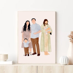 Custom Miscarriage Family Portrait, Angel Baby Family Portrait, Miscarriage Portrait with Jesus, Stillborn, Loss Gift, miscarriage gift