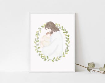 Jesus Holding Baby Gender Neutral- Miscarriage Gift