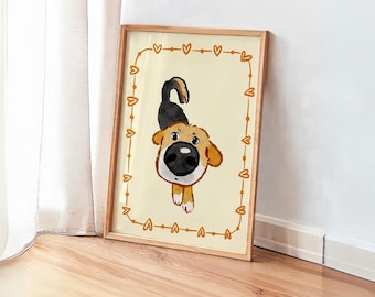 Funny  Custom Pet Doodle, Dog Portrait,  Badly Drawn, Cat Lover Gift