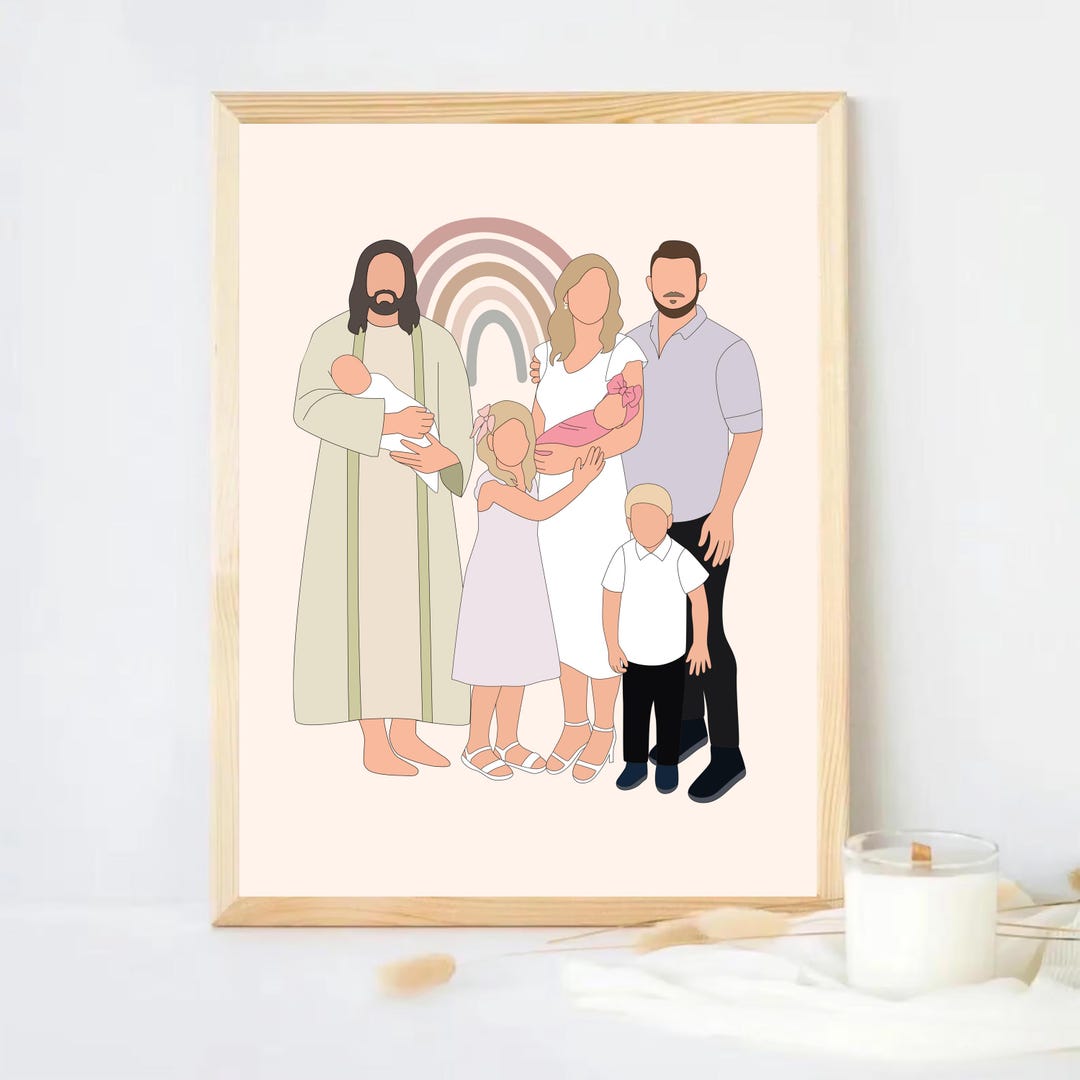 Miscarriage Gift ,angel Baby, Family Faceless Portrait, Personalized ...