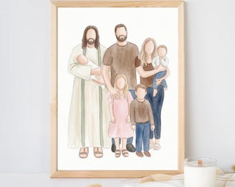 Retrato familiar personalizado de aborto espontáneo, recuerdo conmemorativo de bebé ángel, mortinato, pérdida infantil