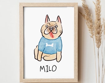 Pet Portrait Scribble, Cat Doodle, Dog art,Bad Pet drawing, Caricature, Minimalist Line Art