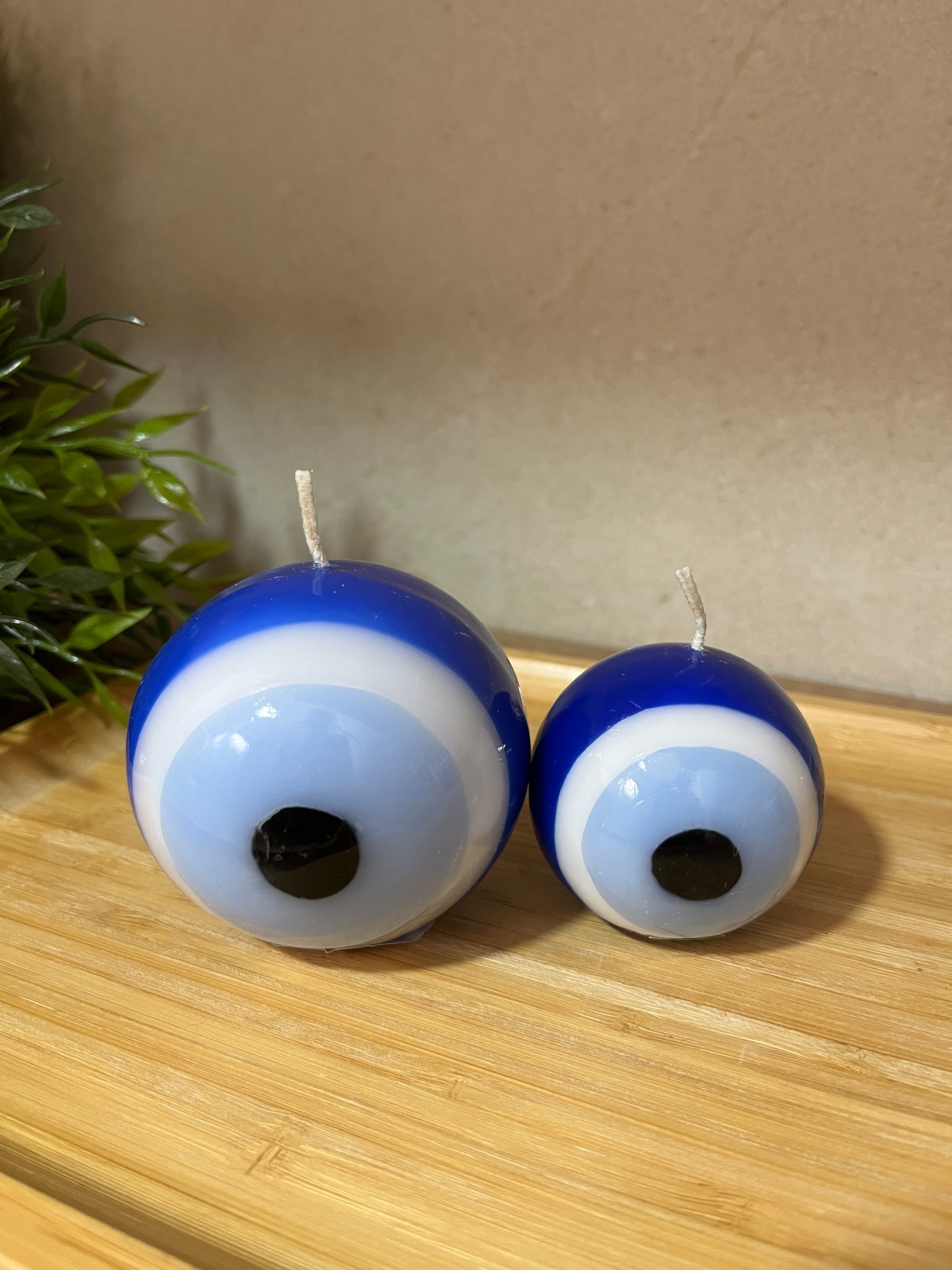 Evil Eye Candle Handmade Blue Evil Eye Home Decor Turkish Etsy