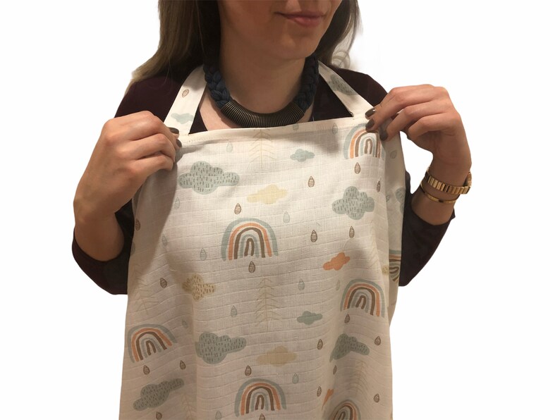 Muslin Nursing Cover Cotton Apron Rainbow Muslin Breastfeeding Cover