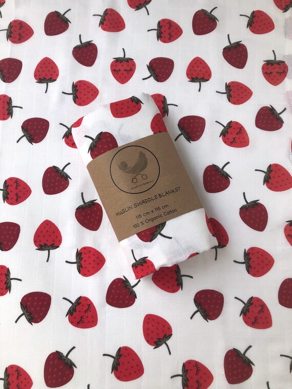 strawberry swaddle blanket