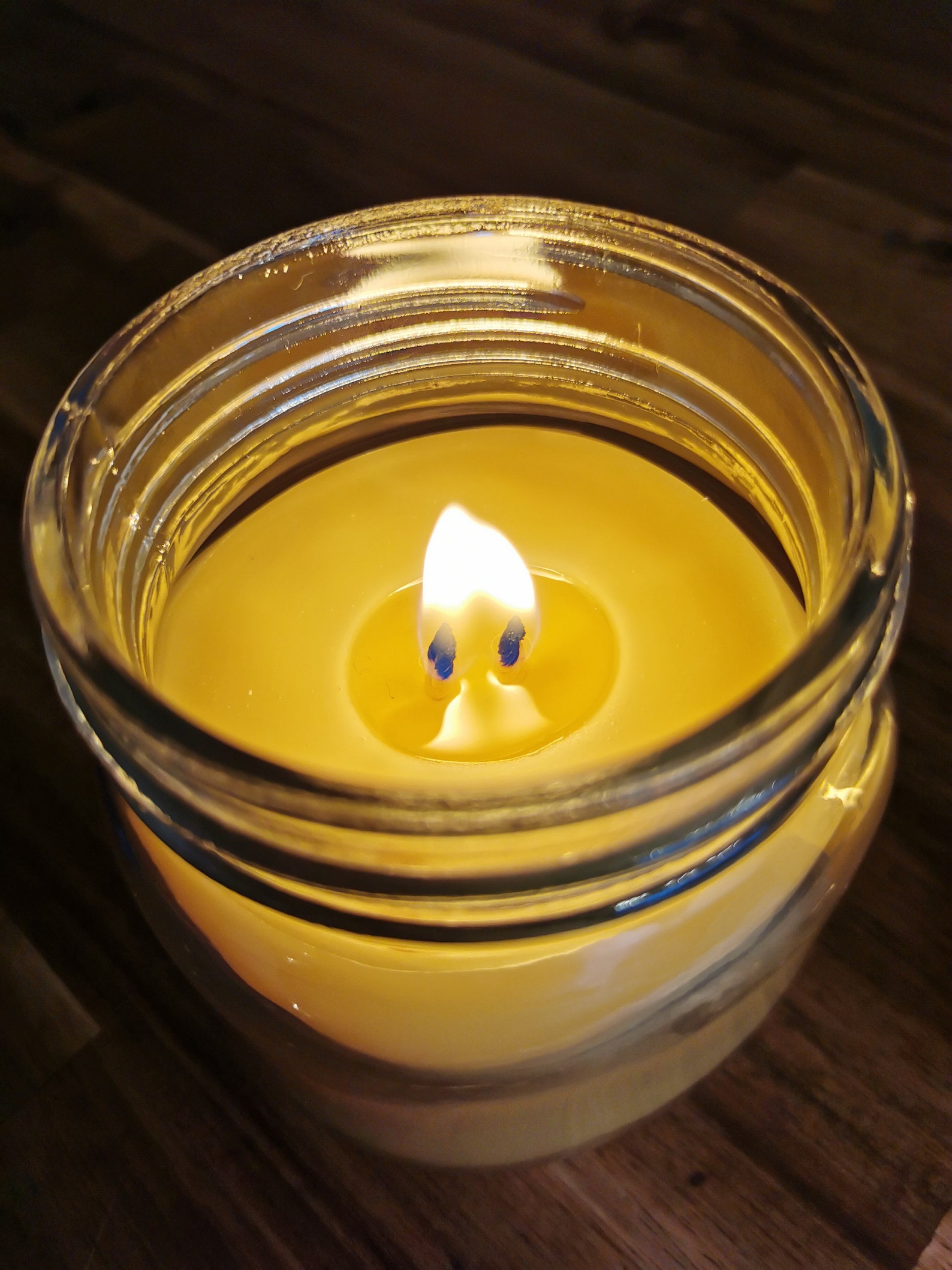 Beeswax Candle 6oz Jar Hand Poured Etsy