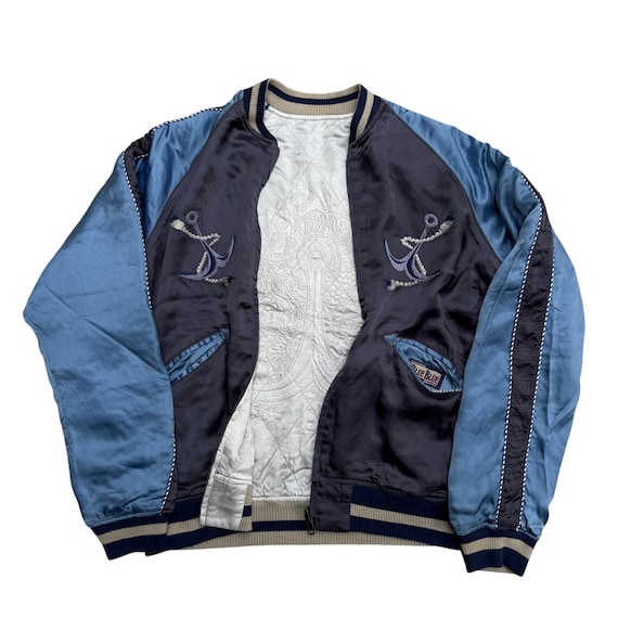 Vintage Blue Blue Japan Reversible Sukajan Jacket - Etsy