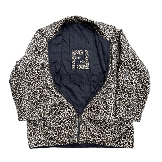 Vintage Fendi Leopard Reversible Jacket - Etsy