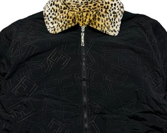 Fendi Leopard Long Sleeve Jacket Brown Black AK31821j | eBay