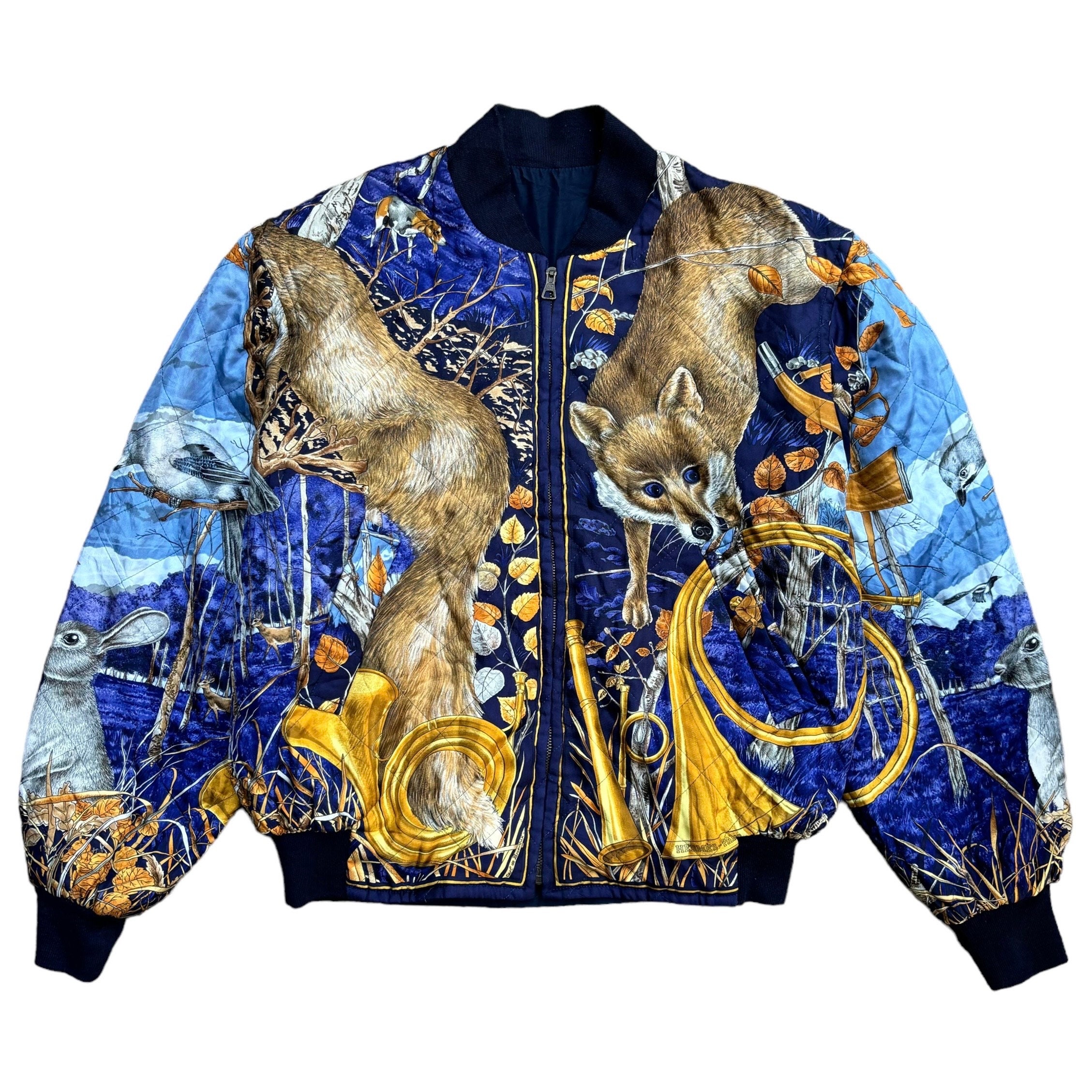 Vintage Hermes Carl De Parcevaux Reversible Silk Jacket - Etsy