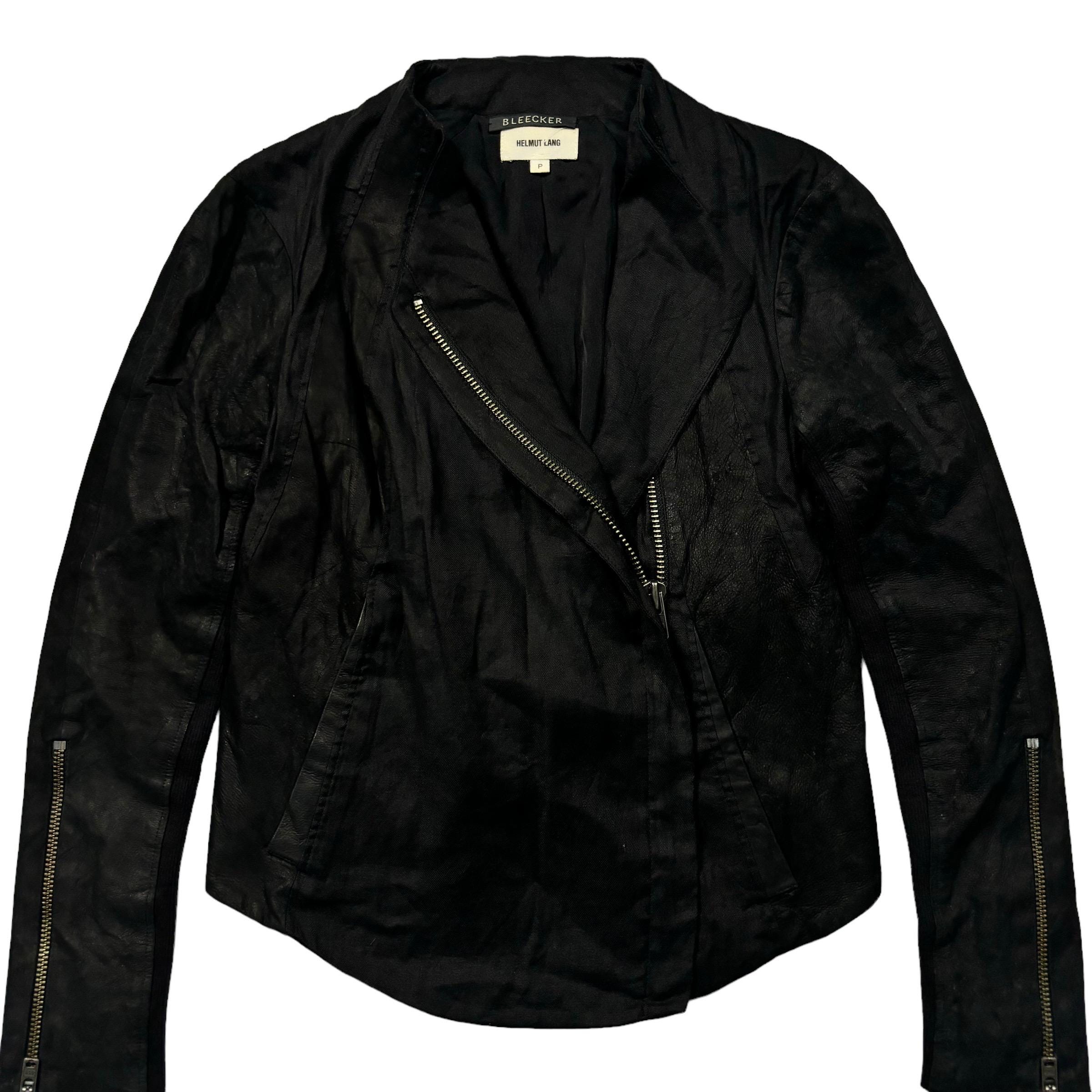 HELMUT LANG - Archive Black Asymmetrical Layered Leather