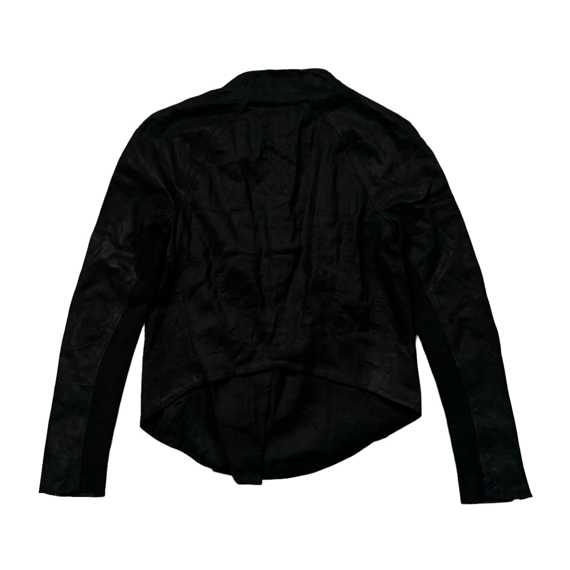 HELMUT LANG - Archive Black Asymmetrical Layered Leather