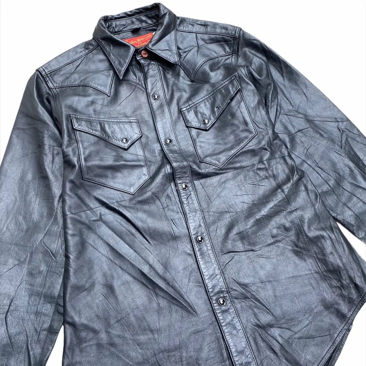 90s Indian Motocycle Steerhide ハーフジップ 36