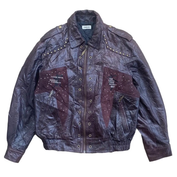 ナ*害様 Skins West ☆本革☆ leather ‘bomber jac AW 88 Kansai Yamamoto Phoenix Sheriff Leather Jacket - Etsy