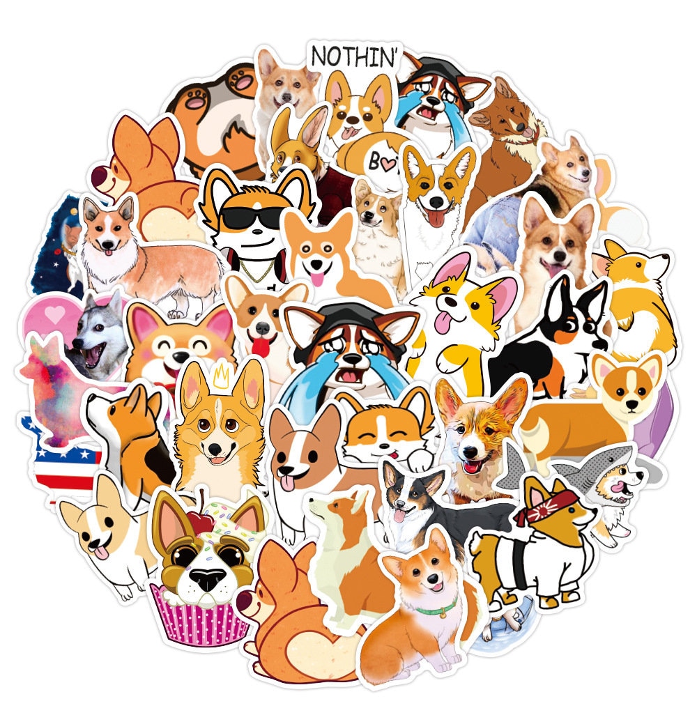 Hunde Sticker Süße Cartoon Sticker auf Laptop 100PCS Etsy