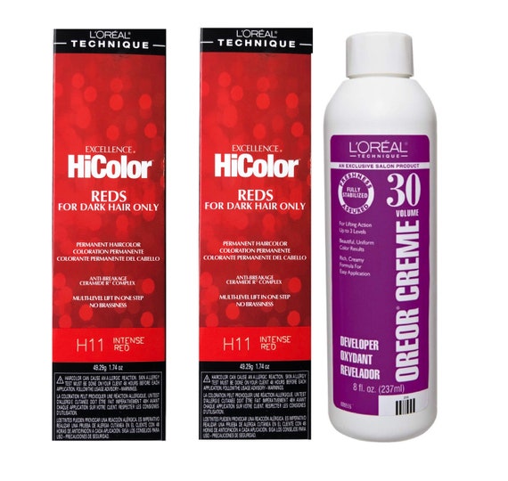 L'oreal Hicolor Intense Red H11 Permanent Hair Colour Dye - Etsy